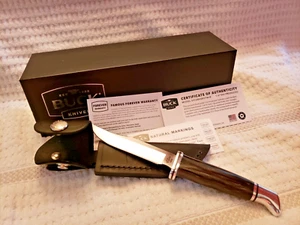 Buck Of The Month Sept. 2023, Woodsmen Black Palm Wood Handle 154CM Blade - Picture 1 of 2