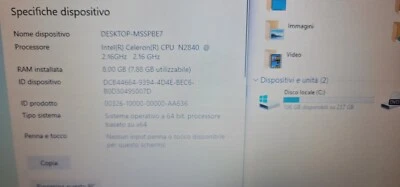 LENOVO ESSENTIAL B50-30 8GB RAM DDR3L 250GB SSD INTEL BORSA CARICABATTERIE WIFI - Immagine 1 di 4