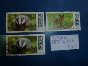 BRD 2022, Tierbabys, Michel 3681, 3681, 3682, o - Imagen 1 de 1