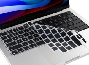 Soft Silicone Keyboard Cover Skin for MacBook Air 13.6" 2022 A2681 15 A2941 2023 - Picture 1 of 17