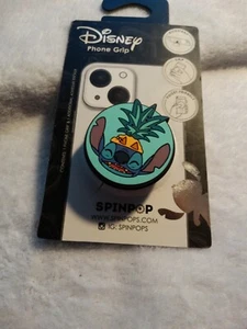 Disney -Stitch with a Plant Cap Pop Grip Phone Grip/Stand By Spinpop (NEW) - Photo 1 sur 4