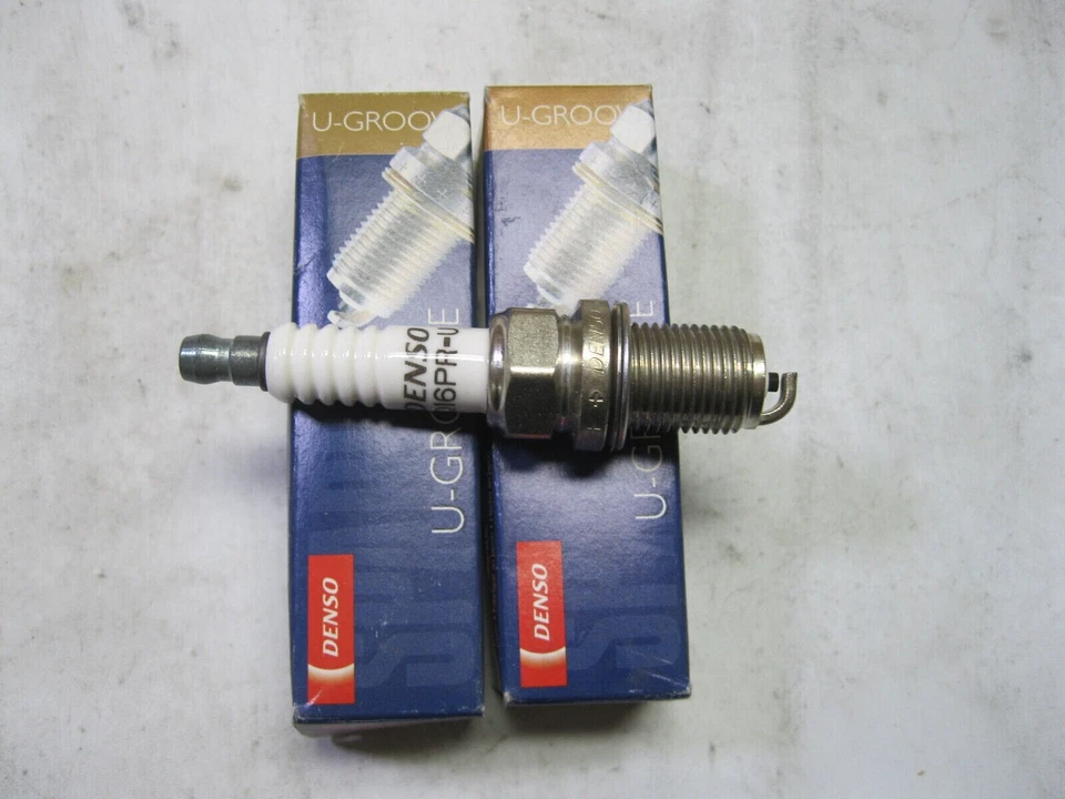2 Spark Plugs-Natural DENSO 3137 (2 pack) Q16PR-U Foto 1 de 4