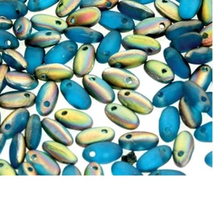 Rizo, Aqua Vitrail Mate, 2,5x6mm, 7g (app 98-100 cuentas) (rz59) - Imagen 1 de 1