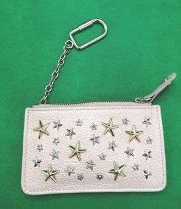 Estuche para monedas con tachuelas JIMMY CHOO rosa "Excelente+++" #F-54 - Imagen 1 de 7