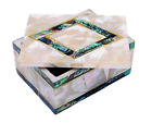 Einzigartiger Marmor Schmuck Schmuck Schmuck Box Inlay Pietra Dura Mosaik Mop zufälliges Dekor