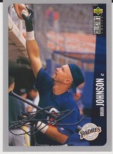 1996 Collector's Choice Silver Brian Johnson #713 San Diego Padres Baseball
