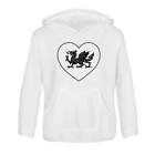 'Welsh Dragon Love Heart' Children's Hoodie / Hooded Sweater (KO038242)