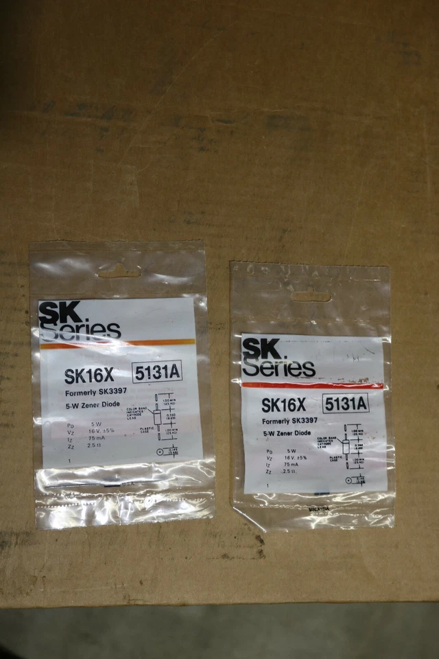 批量 7 件 - RCA SK 系列 SK16X 以前 SK3397 5-W Zener 二极管 — 第 1/4 张图片