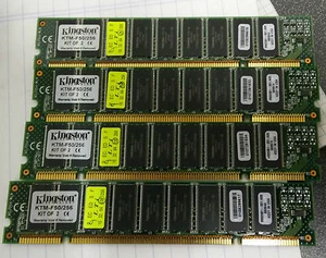 4x Kingston KTM-F50/256 128 MB SDRAM RS6000 Memory Modules - Picture 1 of 1