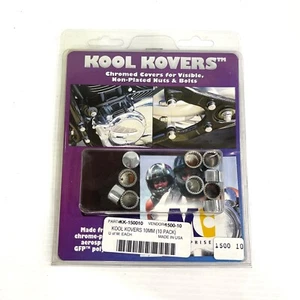 Kool Kovers 10mm Chrome Nut and Bolt Covers Harley Touring Softail Dyna 10 Pk - Picture 1 of 7