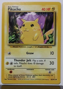 Pikachu 58/102 - Casi Nuevo/M - Juego Base de Tarjetas de Pokémon - $2 Envío Combinado - Imagen 1 de 2