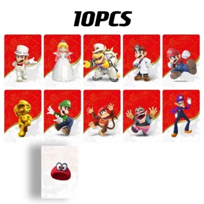 10pcs Super Mario Odyssey coins Card 31*21mm Set For Switch - Image 1 of 4