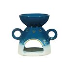 Mojave Glasur Steinzeug blau Ölbrenner böhmisch Wohnkultur Boho Teelicht Halter