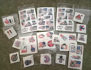 OVER 100pcs Patriotic Temporary Tattoos USA American Flag - Kids, Teens, Adults - Picture 1 of 3
