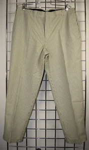 Levi's Pants VTG 70s Men's Sta Prest Slacks Green Gingham Check 35" x 27" inseam - Picture 1 of 11