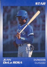 1990 Star Dunedin Blue Jays JUAN DE LA ROSA RC BLUE JAYS DOMINICAN REPUBLIC