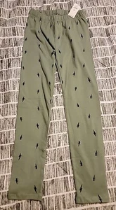 GAPKids Girls Leggings Size S (6-7) NWT Lightningbolt Olive - Picture 1 of 1