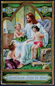 Weihnachten - Jesus mit Kindern - Bethlehem Serie #405 PC2547 - Bild 1 von 2