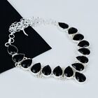 Black Spinel Gemstone Handmade 925 Sterling Silver Necklace Jewelry For Gift