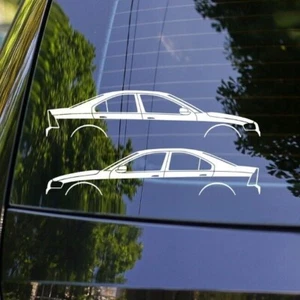 2x Lowered Car Silhouette Decal Stickers for Volvo S60, R Sedan 2000-2009 - Picture 1 of 3