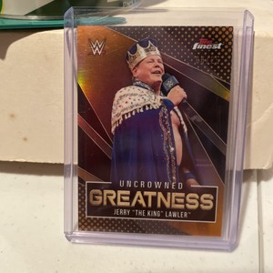 2021 Topps Finest WWE Refractor orange Jerry The King Lawler 6/25