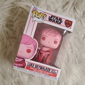 Star Wars Funko Pop Valentine's Edition Luke Skywalker Grogu 494 Pink Gift Limit - Picture 1 of 10