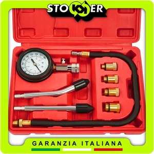 KIT Misuratore PRESSIONE Compressione Cilindri TESTER Pistone per Motore BENZINA - Imagen 1 de 16