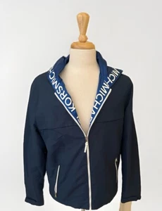 Michael Kors Royal Blue Hooded Windbreaker Jacket In Great Condition - Size M - Picture 1 of 7