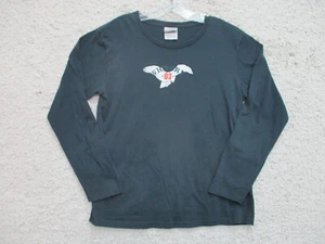 VINTAGE Nike Shirt Large Youth Navy Blue Victory Eagle Long Sleeve Casual Boys - Picture 1 of 7