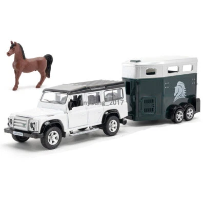 Land Rover Defender with Horse Trailer Model Car 1/36 Scale Diecast Toy Vehicles - Image 1 of 4