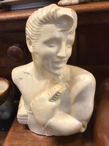 Vintage c1950s Elvis Presley Plaster Bust 13inch Rock and Roll Music Interest - Picture 1 of 5