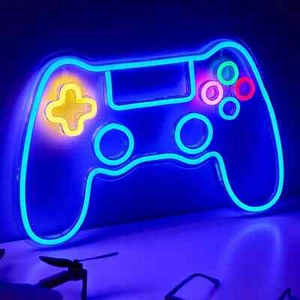 Neon LED Gaming Room Deko Schild - Gaming Controller, Neon Gamer Sign Wand Schla - Bild 1 von 13
