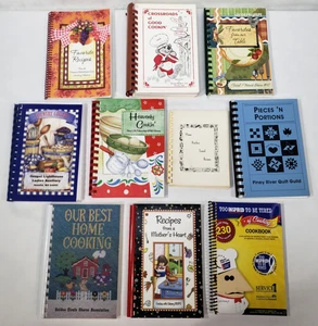 Cookbooks Lot Of 10 Local Churches Regional Recipes Community Spiral Bound Set - Picture 1 of 12
