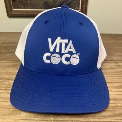 Sombrero de camionero promocional Vita Coco azul blanco espalda a presión ajustable Richardson 174 Foto 1 de 4
