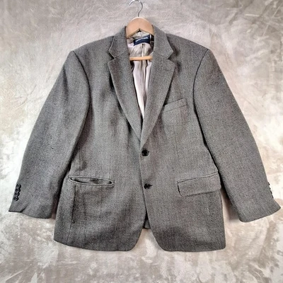 Blazer Nautica Para Hombres 42S Gris Lana de Cordero Tweed Abrigo Deportivo Ventilación Única 2 Botones Foto 1 de 4