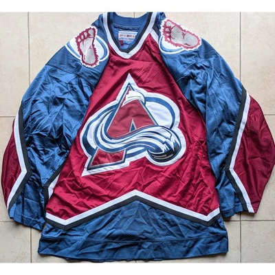 Винтажная хоккейная футболка Colorado Avalanche 1995 СТАРТЕР инаугурационная подлинная 48 L НХЛ - Изображение 1 из 4