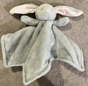 Carters Soft Plush Long Ear Bunny Rabbit Lovey Security Blanket Gray Pink 2020 - Picture 1 of 12