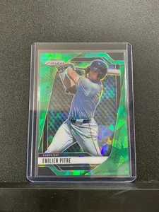 2025 Panini Prizm Baseball Emilien Pitre #79 Green Ice Prizm Tampa Bay Rays - Picture 1 of 2