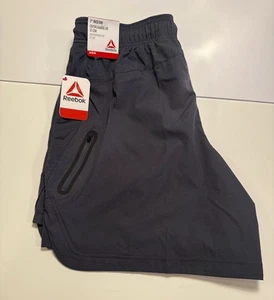 Reebok Shorts Herren Medium schwarz Laufen Training Reißverschlusstasche Kordelzug sportlich - Bild 1 von 6