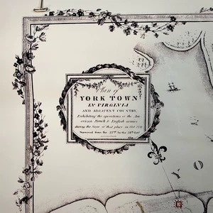 1781 BATTLE of YORKTOWN Troop Positions "Plan of Yorktown in Virginia" POSTER - Picture 1 of 22