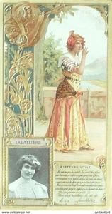 Chromo Lefevre Utile LU Lavalliere "Sire de Vergy" Autographe 1896 - Picture 1 of 2