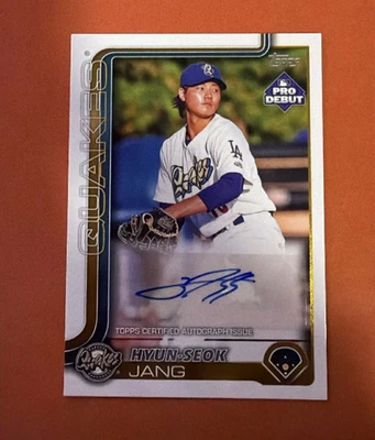 HYUN-SEOK JANG 2025 Topps Pro Debut Auto #PD-179 - Image 1 of 2
