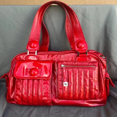 MAXX NEW YORK Lápiz Labial Rojo Estampado Tigre Multi-Bolsillo Bolso de Hombro Cartera Foto 1 de 4