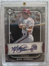 2005 UPPER DECK CLASSIC MOMENTS 500 HR MIKE SCHMIDT PHILLIES SIGNED AUTO CARD