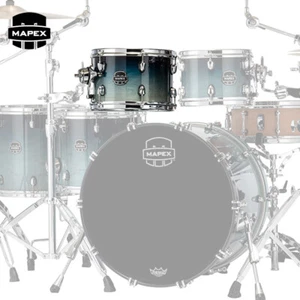 Mapex SRT1209RJ 12" x 9" Saturn Series Maple/Walnut Mounted Tom Teal Blue Fade - Picture 1 of 1