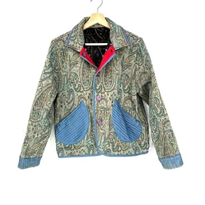 Wende Art to Wear Boho Hippie Jacke skurril Wildseide Gobelin Strick M - Bild 1 von 14