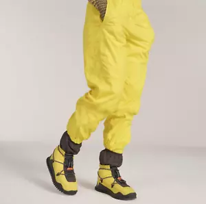 Adidas by Stella McCartney Women's Yellow Lined Woven Winter Pants Sz L - Picture 1 of 11