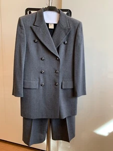 Les Copains THEMES Womens Lana Wool Jacket & Wide Leg Pants Suit Size 42 - Picture 1 of 22