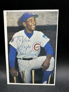 Signierte Ernie Banks New World Van Lines Karte "Mr. Cub“ - Bild 1 von 2