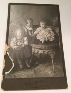 BAGNE FAMILY ANTIQUE PHOTO (BERTIE,CLARA &,SANDER) TWIN VALLEY ULEN MN - Picture 1 of 2